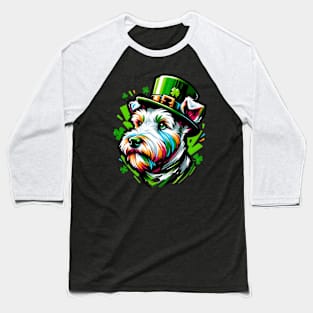 Lakeland Terrier Dog Celebrates Saint Patrick's Day Baseball T-Shirt